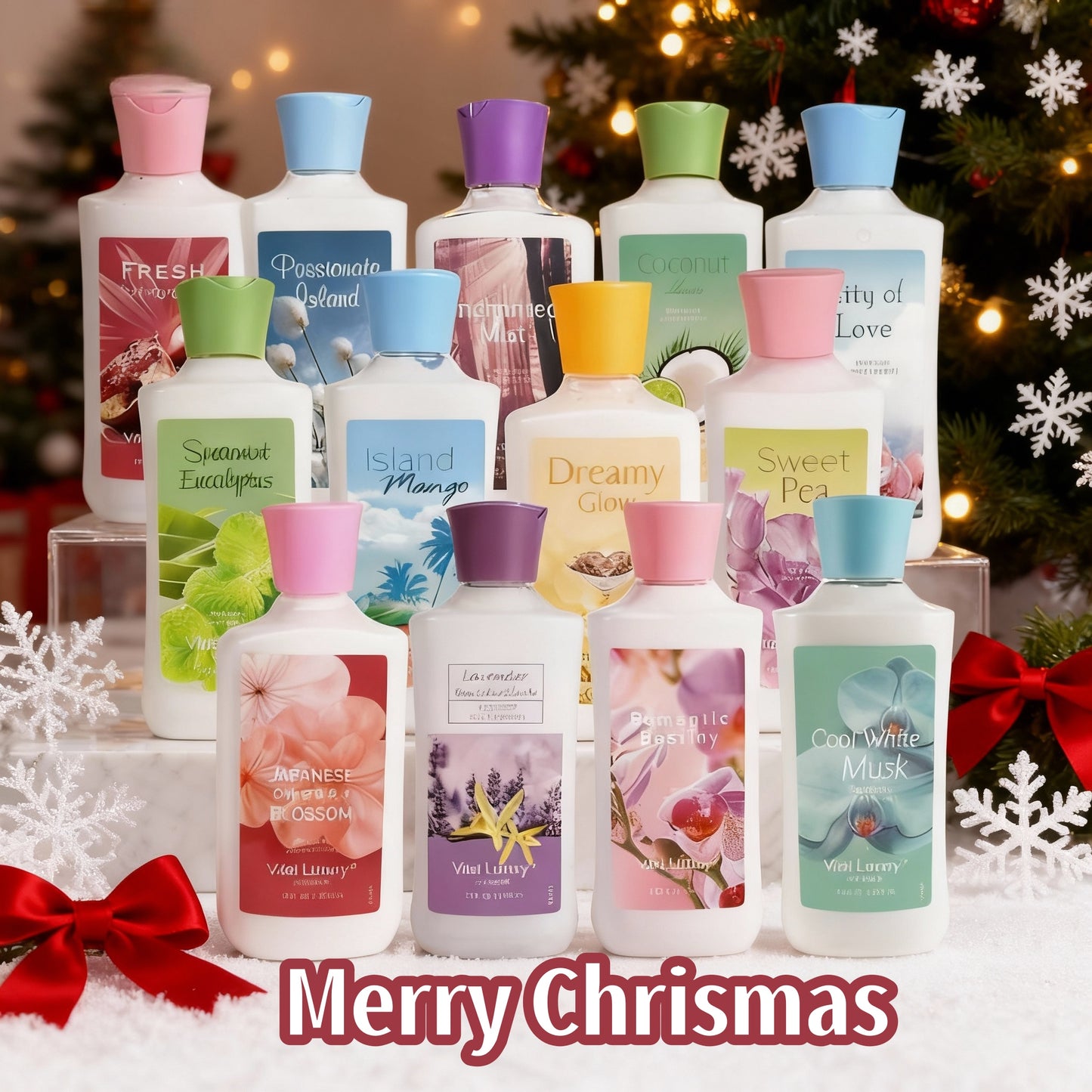 12-Fragrance Body Lotion, 10 Oz Per Bottle, Moisturizing And Fragrant Body Lotion, 12-hour Long-lasting Hydration, Contains Aloe Vera And Vitamin E, Floral,fruity,tropical Scents, Perfect For Winter