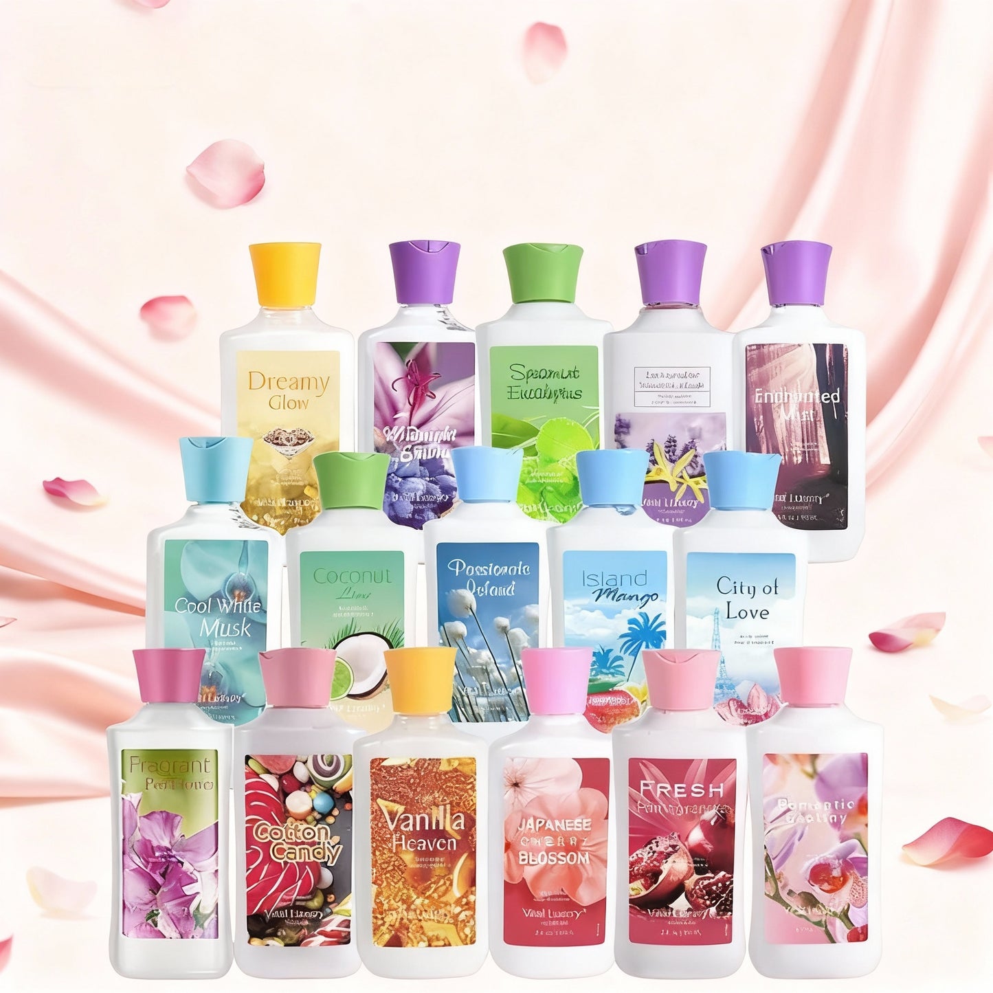 12-Fragrance Body Lotion, 10 Oz Per Bottle, Moisturizing And Fragrant Body Lotion, 12-hour Long-lasting Hydration, Contains Aloe Vera And Vitamin E, Floral,fruity,tropical Scents, Perfect For Winter
