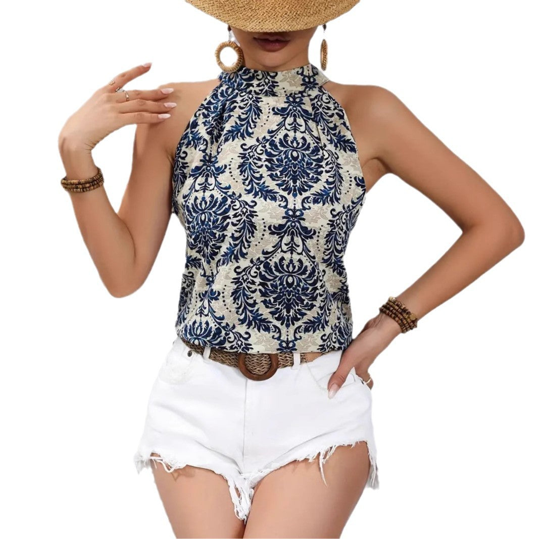 Commuter Women's Short-sleeve Halter Top