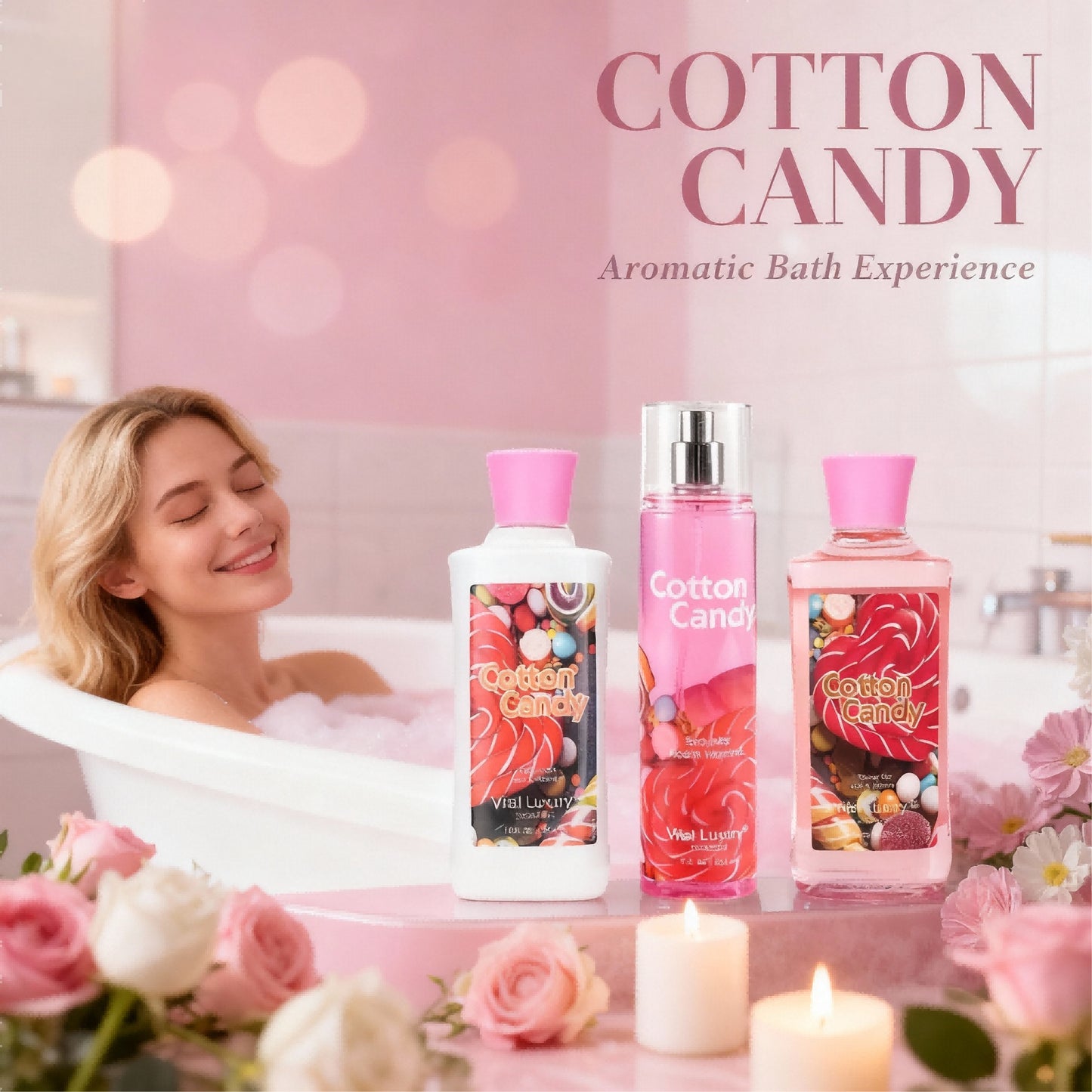 3pcs Set-Sakura Fragrance Shower Gel Set, Japanese Cherry Blossom 10 Fl.oz Shower Gel, 10 Fl.oz Body Lotion, 8 Fl. Oz Body Mist, A Three-piece Bath And Body Care Gift Set