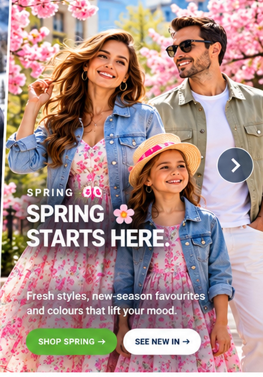 Spring fashion with light layers, denim and fresh colours